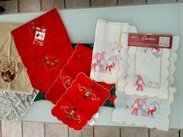 Weihnachtsdeko Set: Tischläufer, Tischdecke,