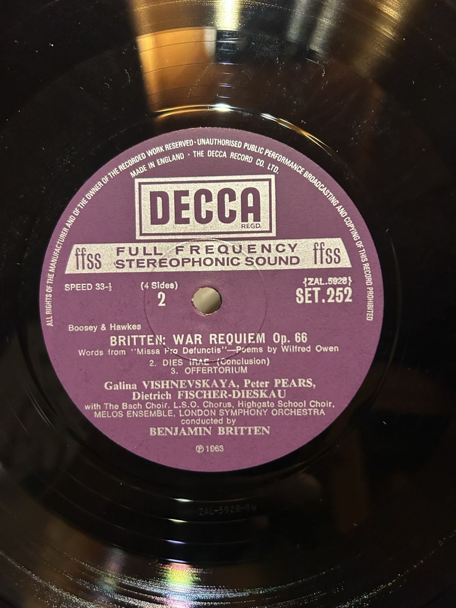Vinyles: Britten - War Requiem – D'occasion à Haute-Nendaz par Arzak 2