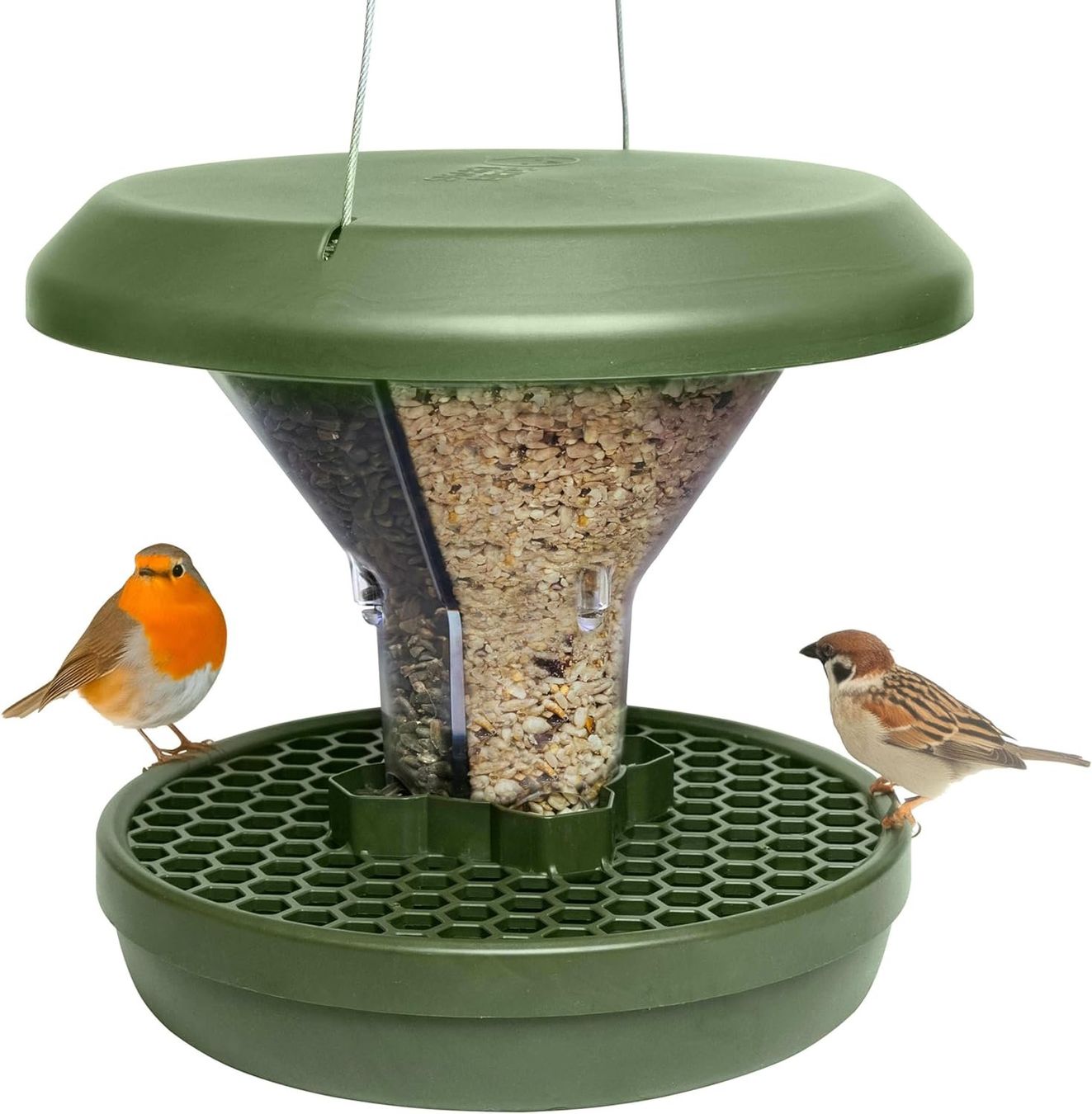 Casette per uccelli: Vogelfutterhaus Hängend Auffangschale Rattensicher Balkon – Nuovo e nell'imballaggio originale da Hallau venduto da Sale50OFF
