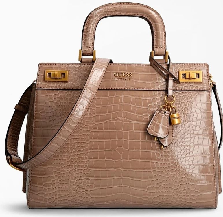 Guess Handtasche Kroko-Optik Beige Gold (Neu (gemäss Beschreibung