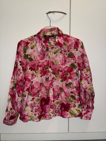 Zara Floral Rosa Bluse