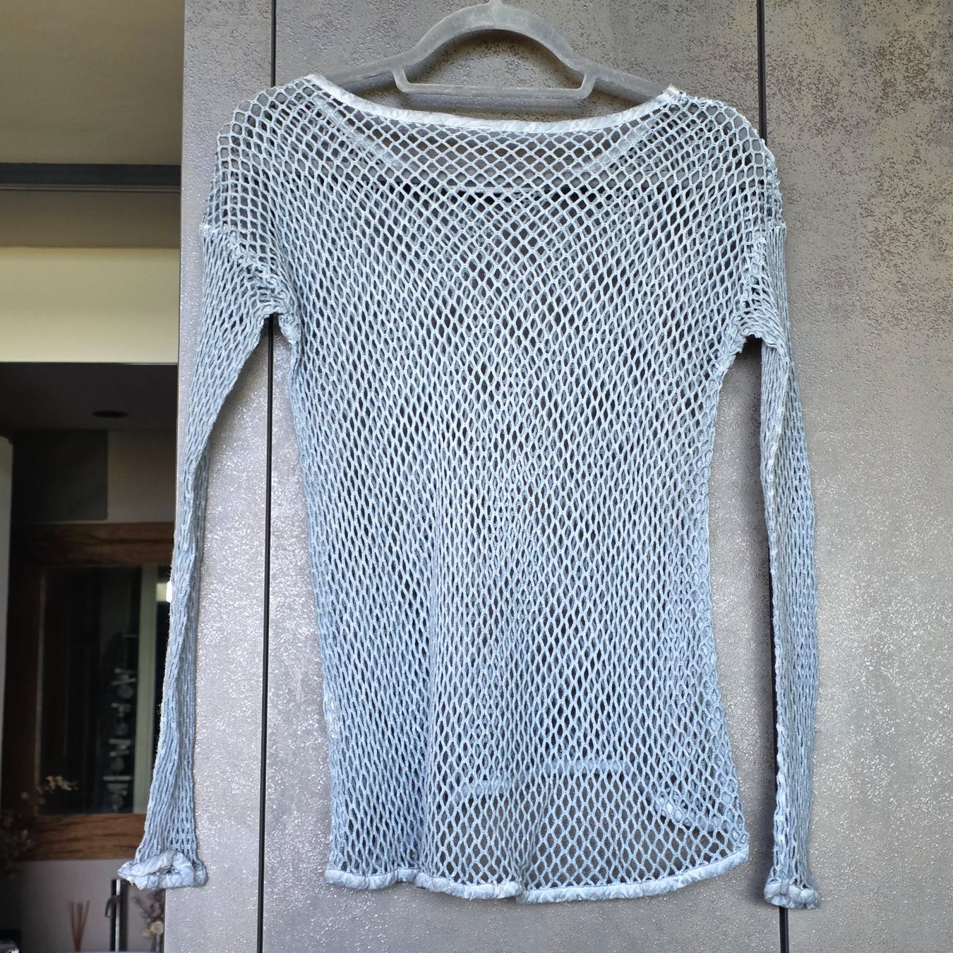 Nile Maglioni & Felpe: 🐸 NILE PULLOVER GEHÄKELT S / M HÄKELPULLOVER GRAUBLAU – Usato da Môtier (Vully) venduto da Frogs 5