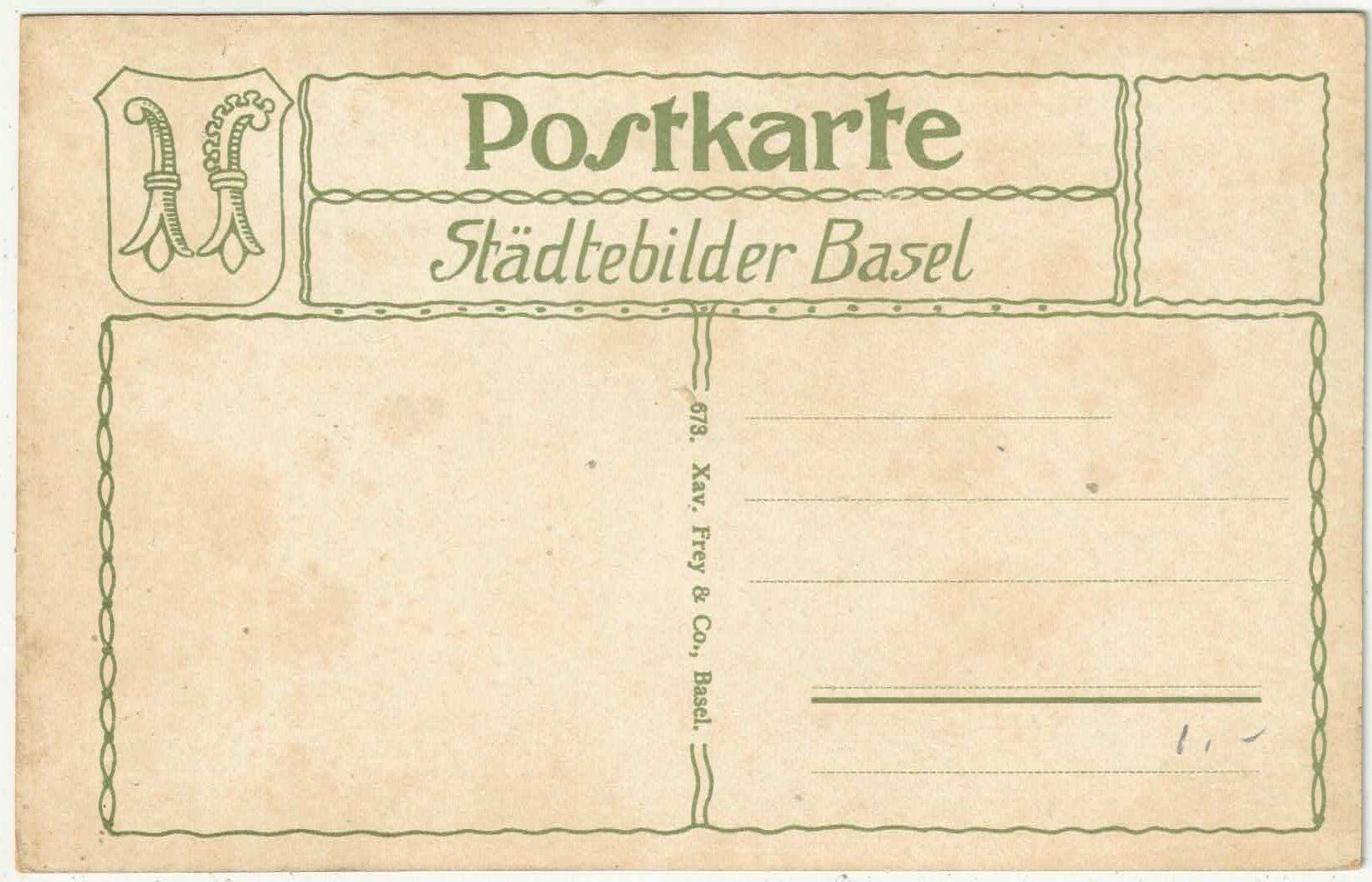 Cartoline postali: Basel -Käppelijoch mit Münster - Litho – Usato da Ettingen venduto da Kartenplanet 1