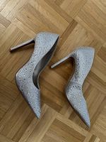 ALDO Pumps silber mit Strasssteinen