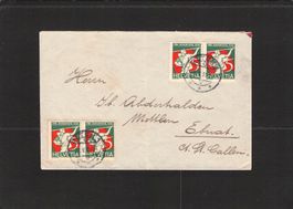 Abart: Bedarfsbrief Olten- Ebnat SG 28.5.1933,Pro Juventute