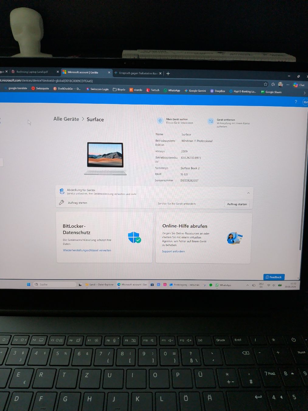 Microsoft Notebooks: Microsoft Surface Book 2 / 16 GB – Gebraucht aus Seengen von manetsch 4