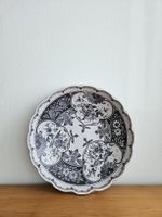 Vintage Wandteller Albert Hans handgemalt Blumen ca. 1960