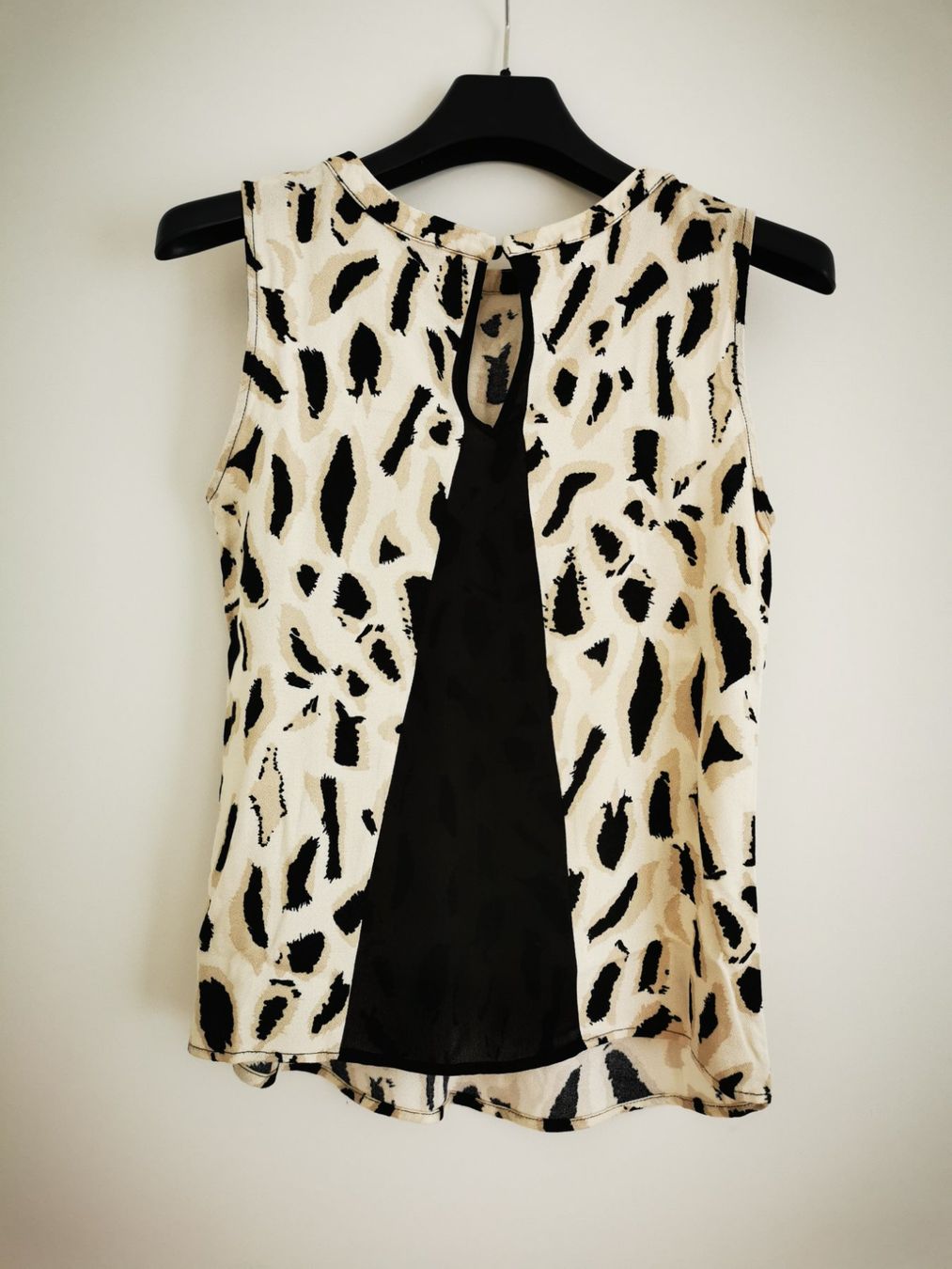 Zara Camicette: Zara Basic Top XS: Sommerliches Beige-Schwarz Muster! – Usato da Niedergösgen venduto da lil_s6k8 1