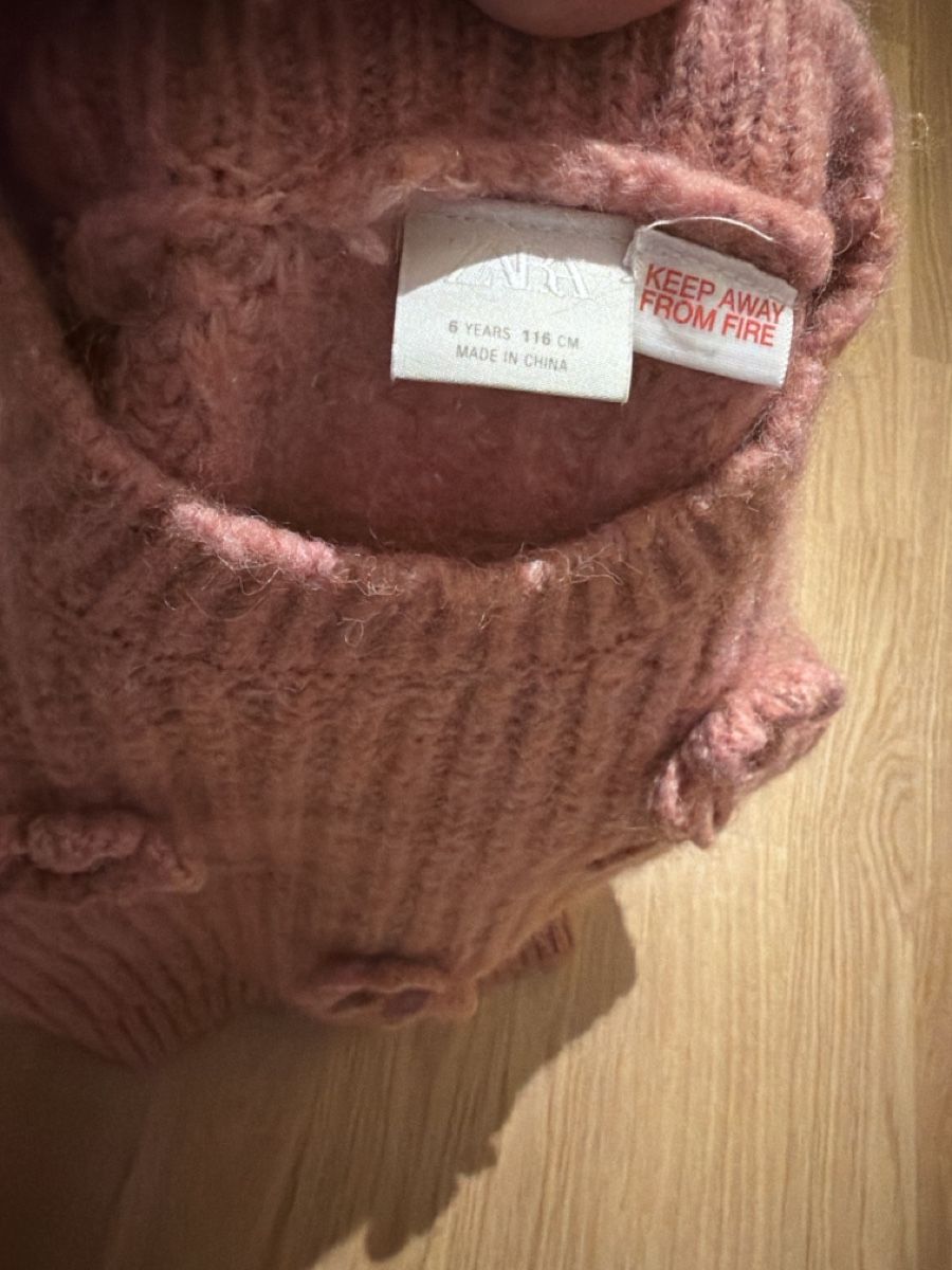 Zara Maglioni & Felpe: Kinder Pullover Zara rosa mit Blumen Grösse 116cm – Usato da Zürich venduto da Bybyana 1
