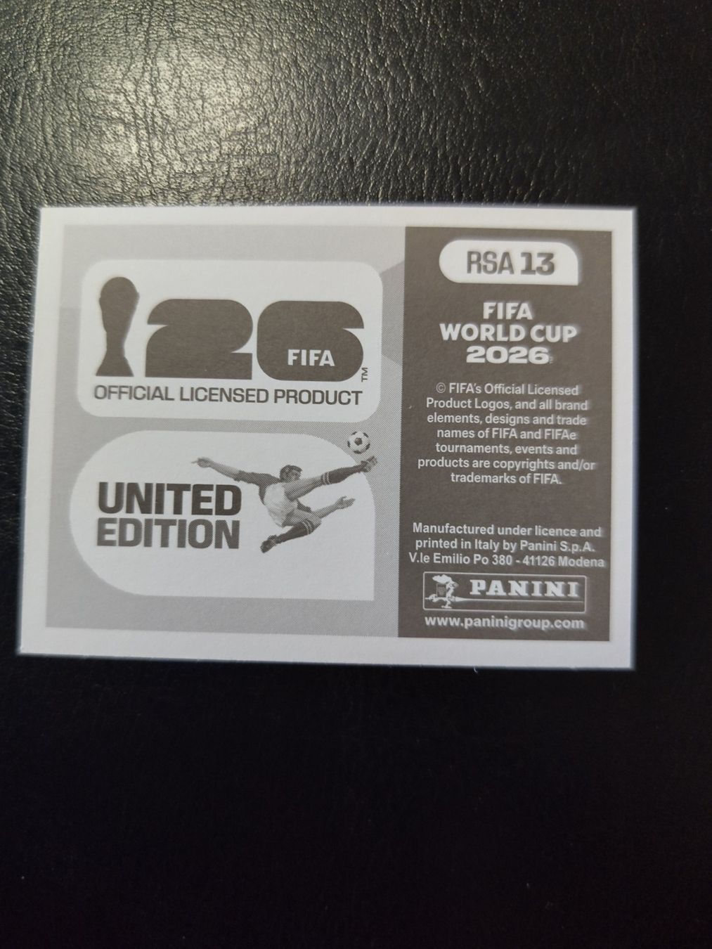 Panini Carte collezionabili: Panini FIFA World Cup 2026 RSA 13 – Nuovo (secondo la descrizione) da Matzingen venduto da Clie42 1