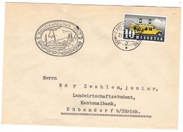 Lettre pour Dübendorf cachet BPA A408 du 21.IV.47