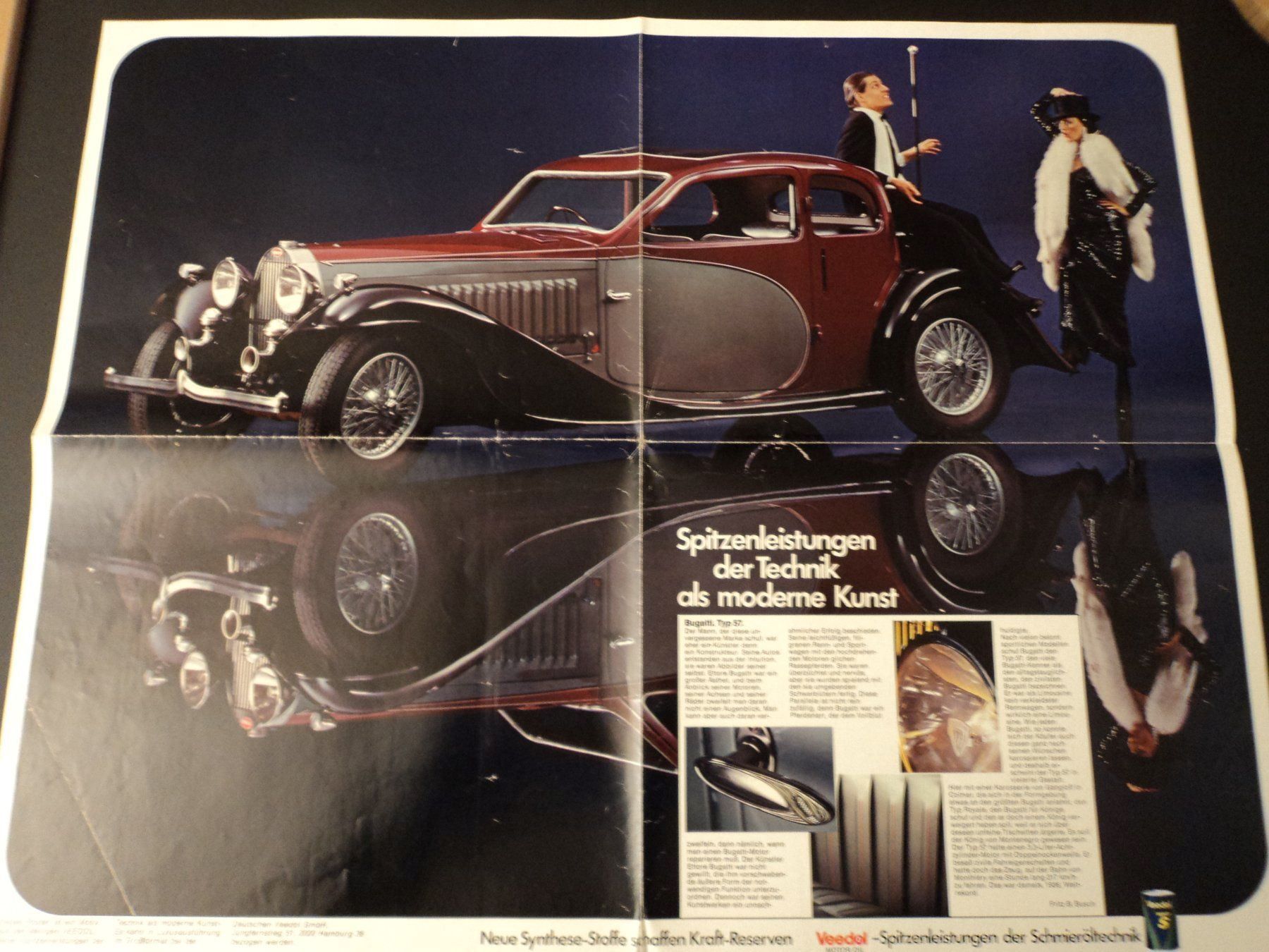 Documenti: Prospekt Poster  Bugatti Typ 57 VEEDOL – Usato da Schwarzenburg venduto da modelCARama 1