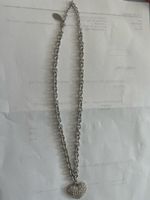 Guess Kette mit Herz Strass silberfarben Top Zustand AB 1FR!