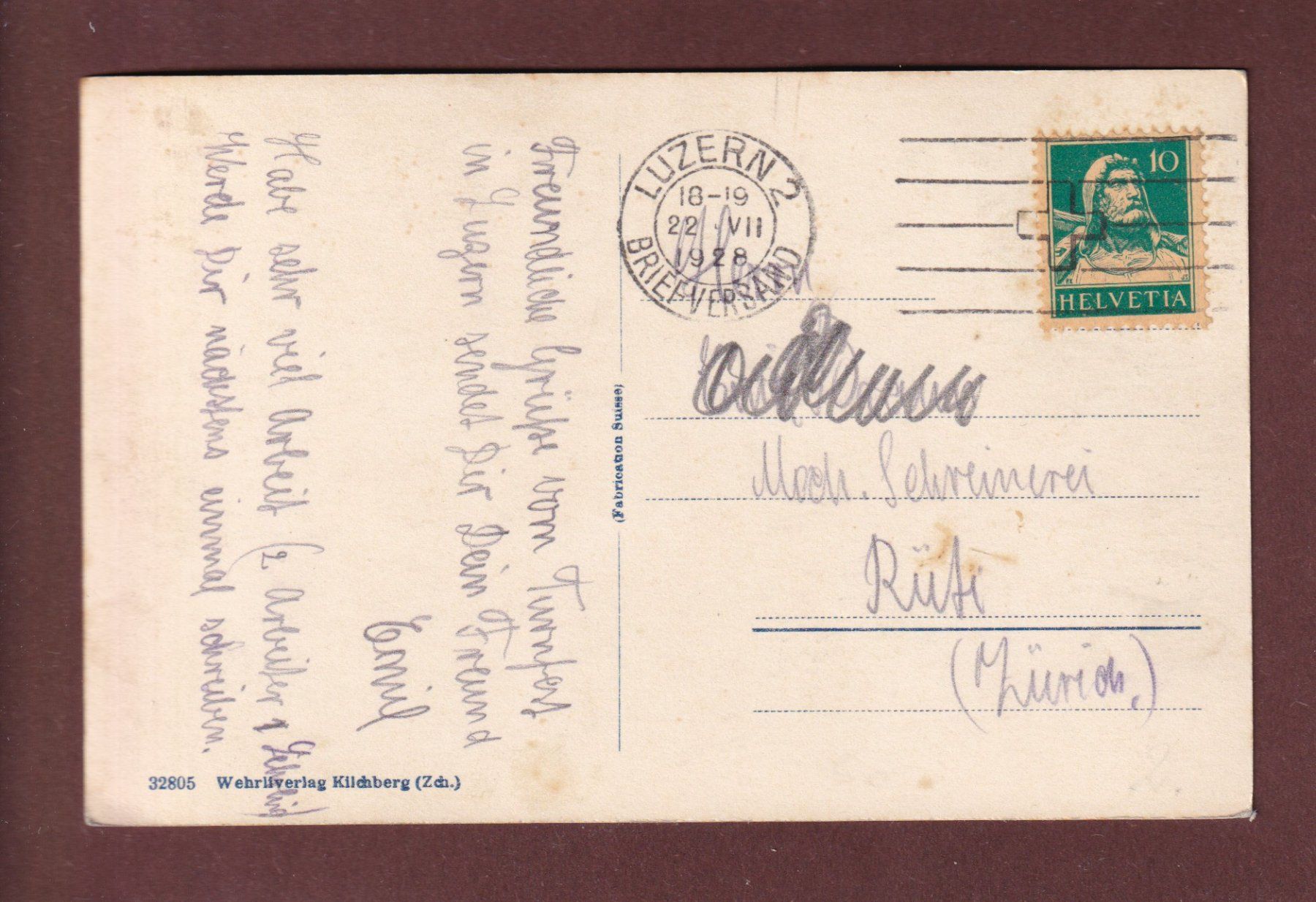 Ansichtskarten: ALTDORF - Tellplatz - 1928 – Gebraucht aus Pully von nicecards-shop 1