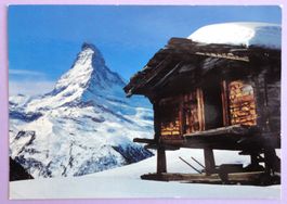 Spycher bei Zermatt, Matterhorn 4478 m