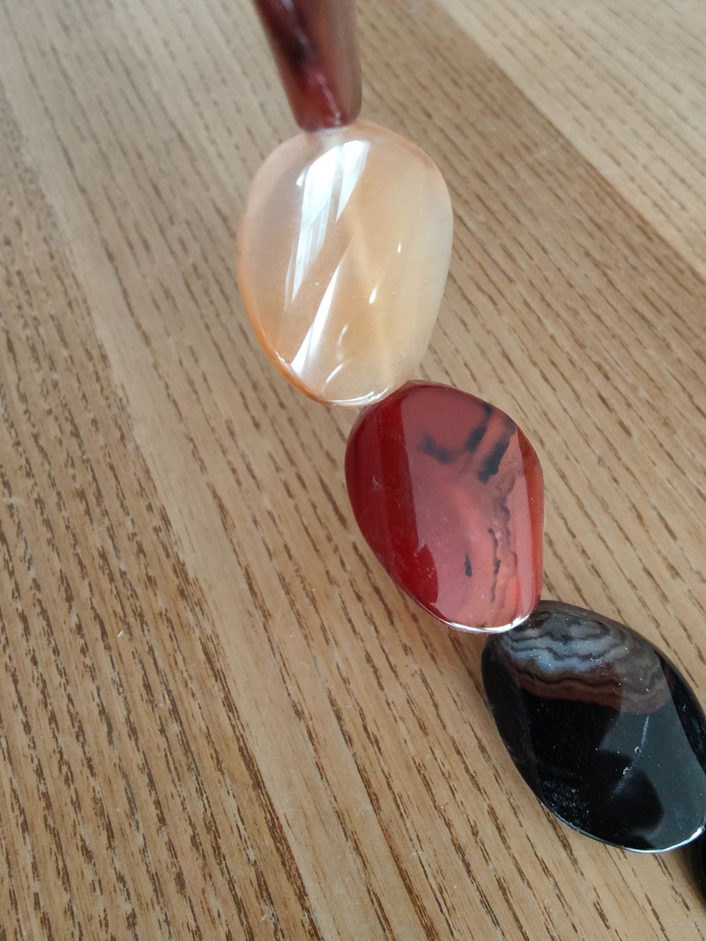 Pietre preziose: Buntachat, oval twist ca: 37x26x7mm – Nuovo e nell'imballaggio originale da Rümlang venduto da 21f 2