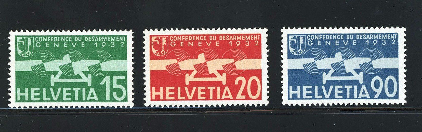 Alle Briefmarken: 1932:  Flugpost Abrüstungs-Serie sauber postfrisch – Neu (gemäss Beschreibung) aus Basel von Strubelibs