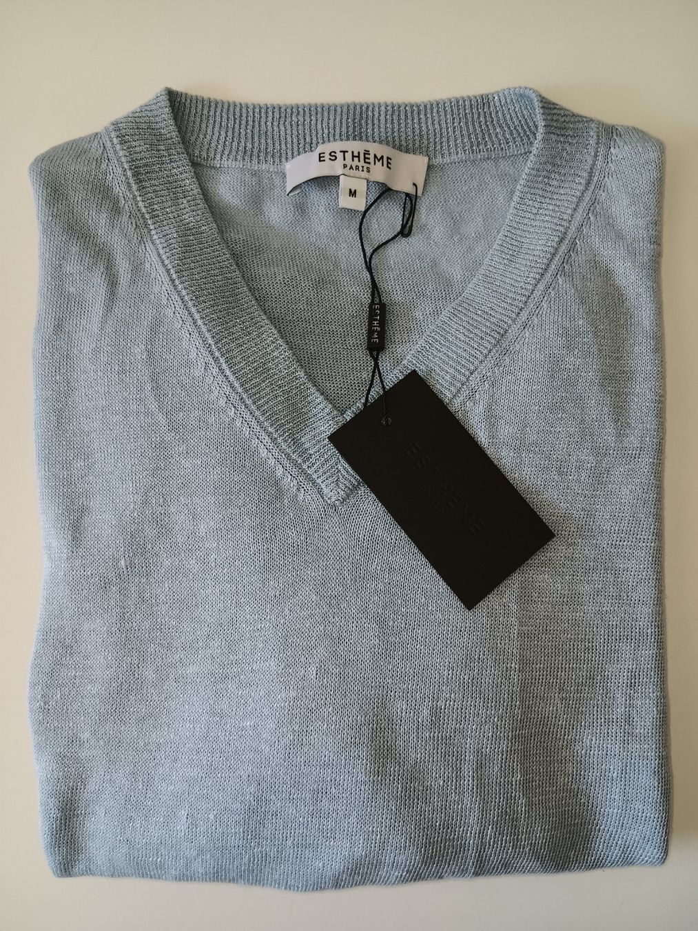 Maglioni & Felpe: ESTHEME PARIS Pull en lin bleu clair taille M neuf – Nuovo e nell'imballaggio originale da Cossonay-Ville venduto da Les_1001_perles 3