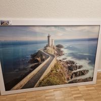 Grosses Wandbild mit Leuchtturm, 120x80cm, Neu!