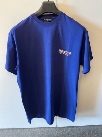 Balenciaga NEW T-Shirt Logo Blue Indigo Purple