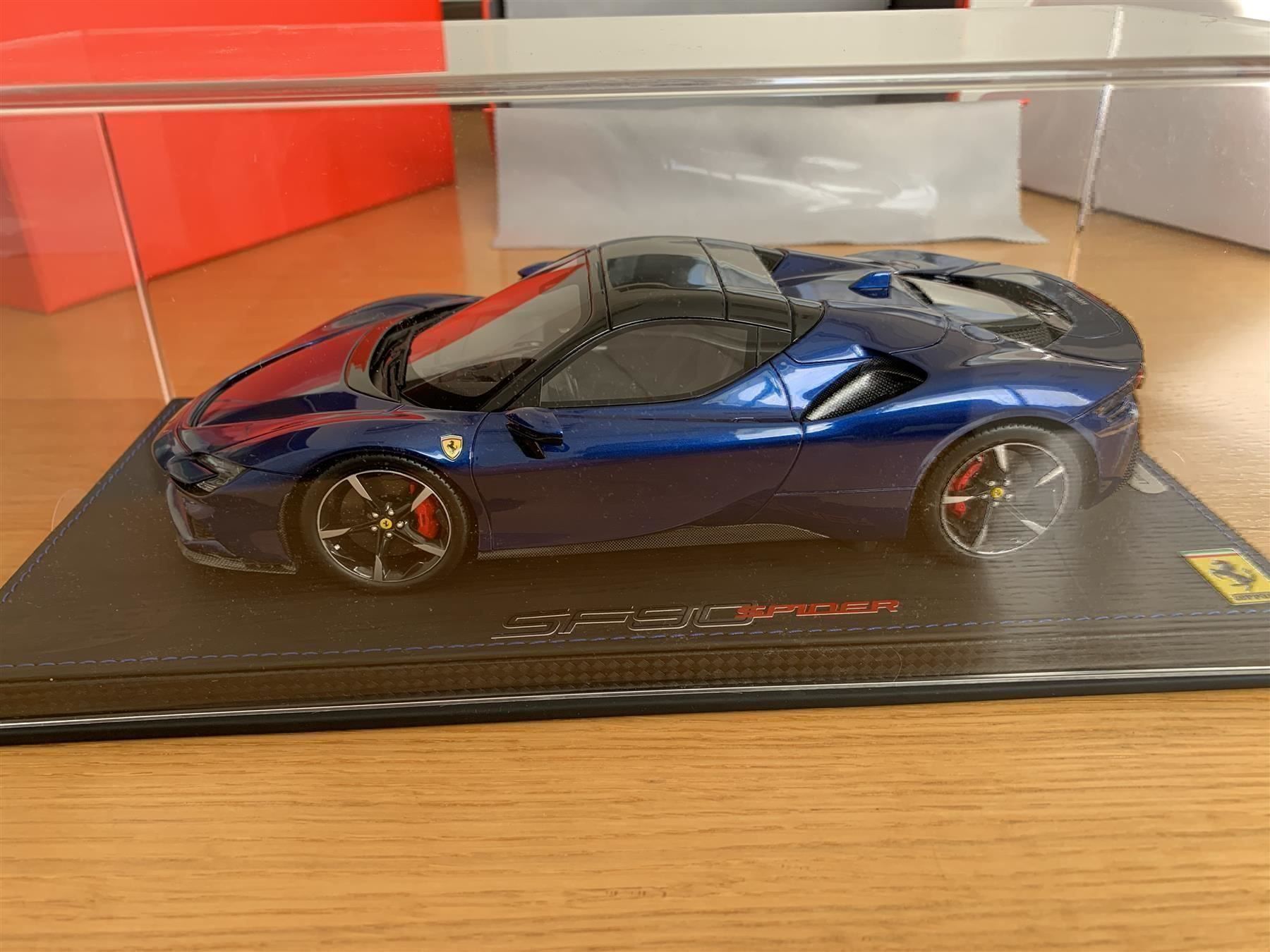 BBR Models Modellautos: Ferrari SF90 Spider  1/18  BBR blau clos – Neu und originalverpackt aus Stein AR von Krabbe2 4