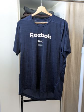 T-shirt Reebok Homme Taille L, bleu marine, sport été