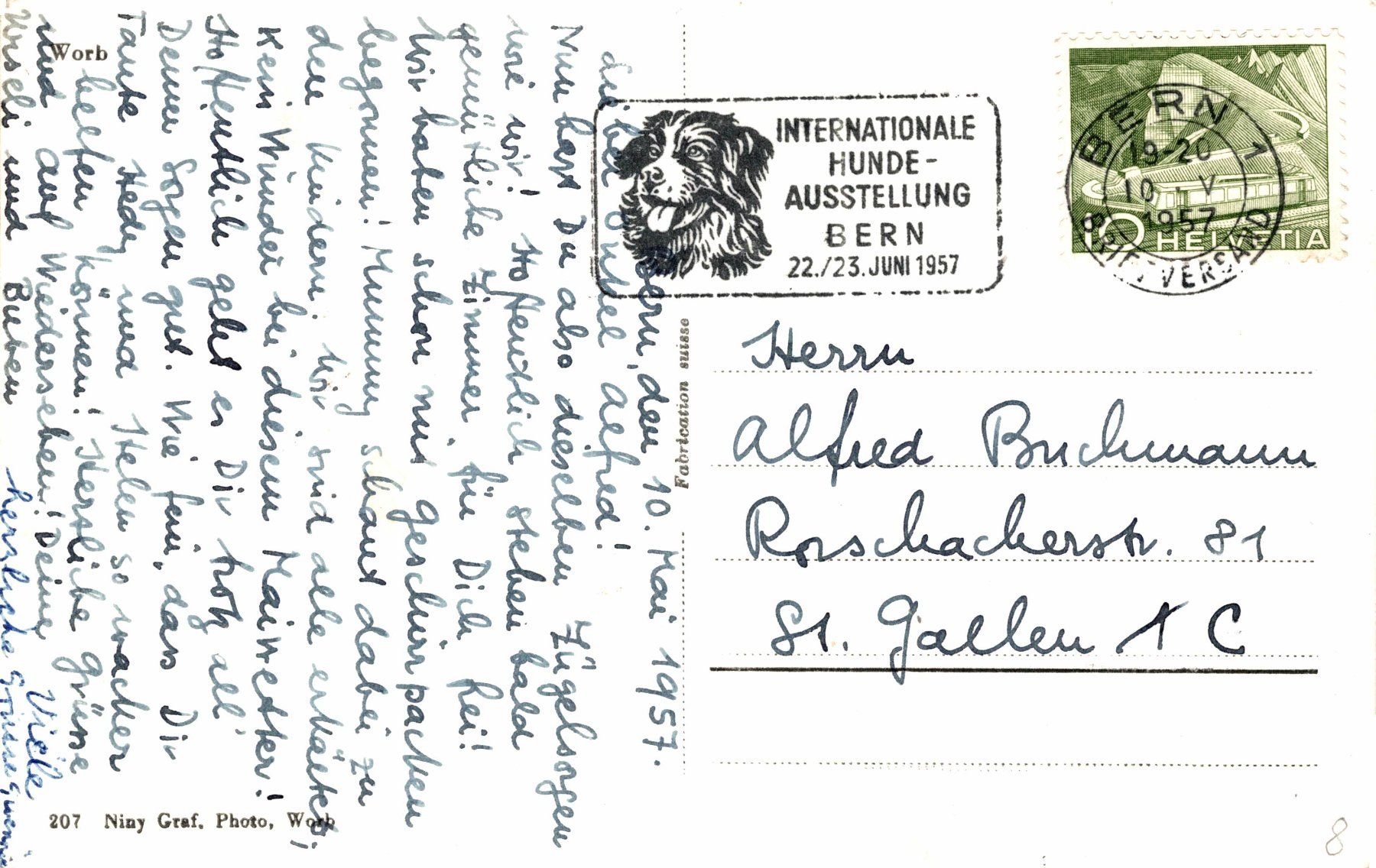 Cartoline postali: Worb. Zug mit Triebwagen – Usato da Bronschhofen venduto da Astore 1