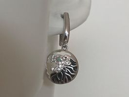 Spezielle Ohrstecker mit Tigerköpfen in Sterlingsilber