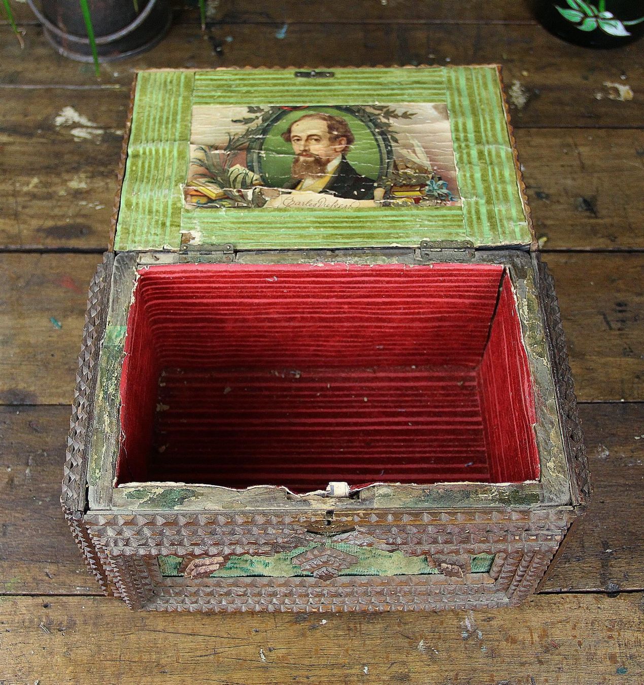 Schmuckkästen: Tramp Art, Holzbox, Zigarrenkiste, Kunst – Gebraucht aus Birrwil von brandschatz_birrwil 6