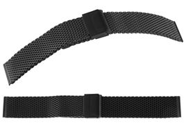 Uhrenband Mash- Milanaiseband 20mm schwarz