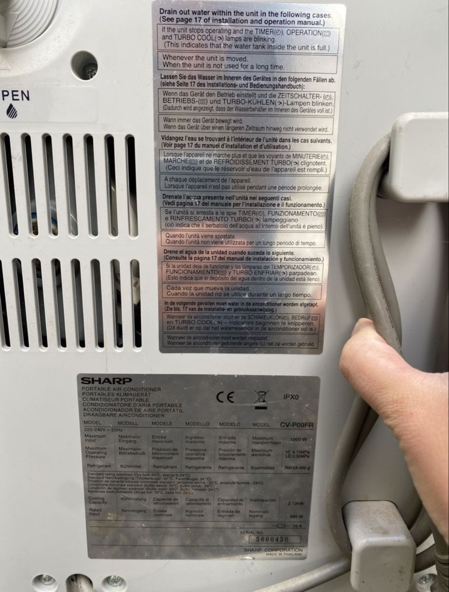 Condizionatori: Sharp CV-P09FR Air Conditioner – Usato da Zug venduto da joepg 4