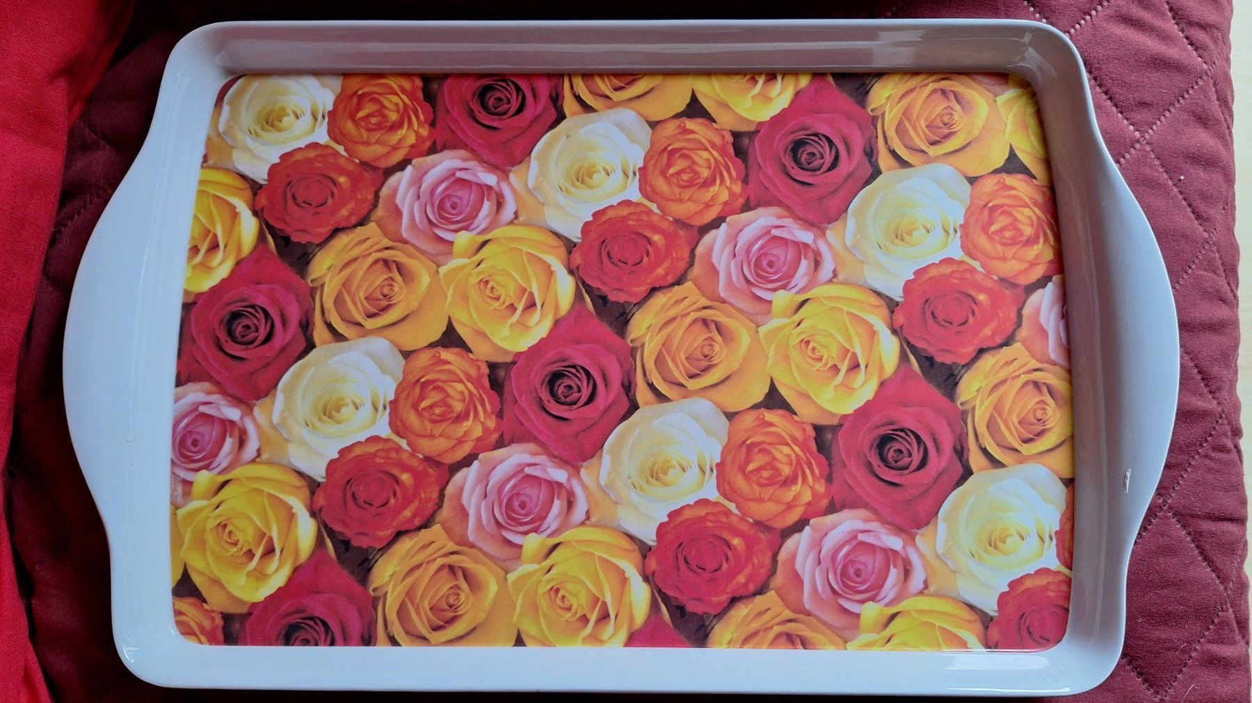 Piatti di portata: Servier-Tablar ,"Rosen" Kunststoff – Usato da Dornach venduto da majo8689