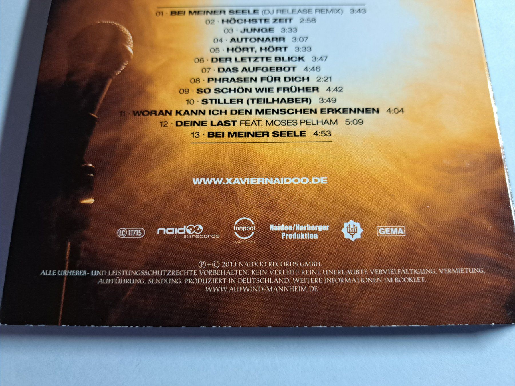 CD: XAVIER NAIDOO - Bei meiner Seele – Usato da Wichtrach venduto da LuckyLuke69 4