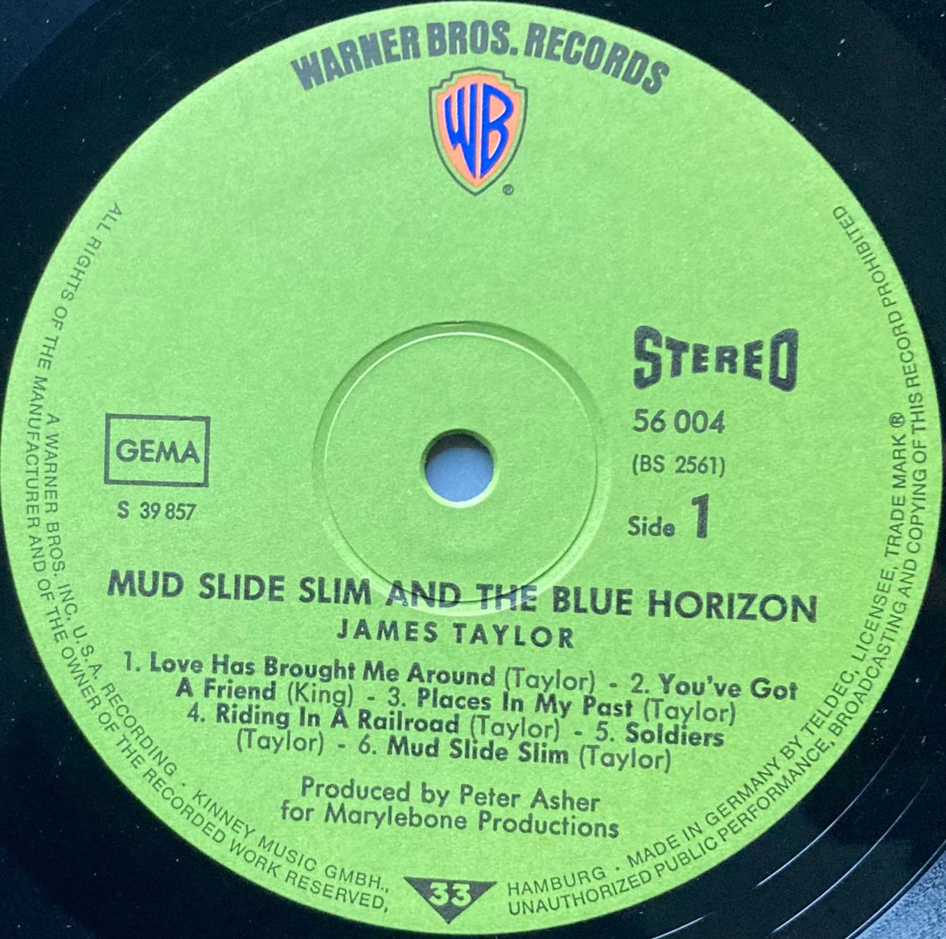 Dischi in vinile: JAMES TAYLOR - MUD SLIDE SLIM AND THE BLUE HORIZON – Usato da Poliez-Pittet venduto da Newtown-Records 2