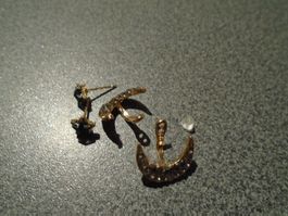 Ohrstecker Mond/schwarzer Stern