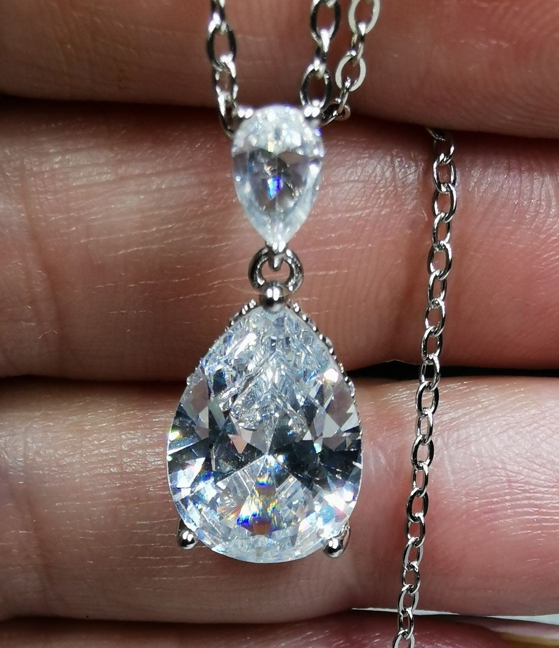 Catenine: Collier argent avec zircons AAA – Nuovo e nell'imballaggio originale da Reconvilier venduto da Tsma67 1