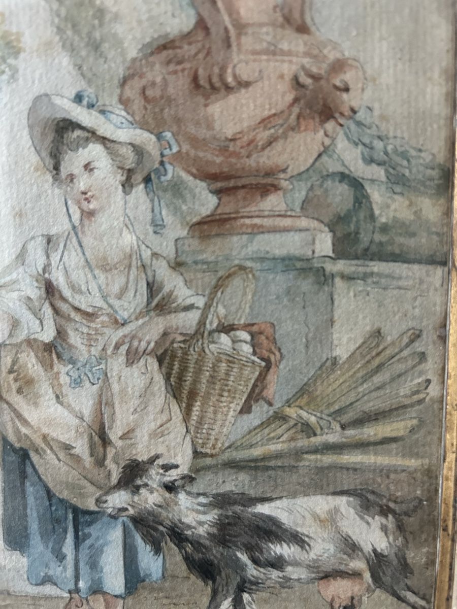 Gemälde: Aquarelle pastorale XVIIIème – Gebraucht aus Auvernier von raphirapho 1