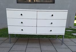 Sideboard  Victoria Werke 6 schublade Chromstahl Beinen 60er