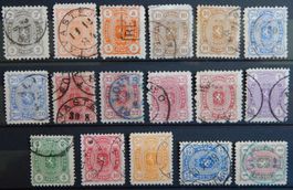 Finnland ex. Kat. 12-22 gest. 1875/85 Kat. 310 Euro