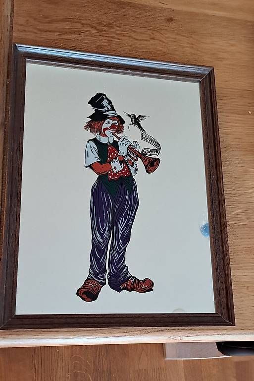 Spiegel: Clown-Spiegel mit Rahmen – Gebraucht aus Dottikon von Flecki8800