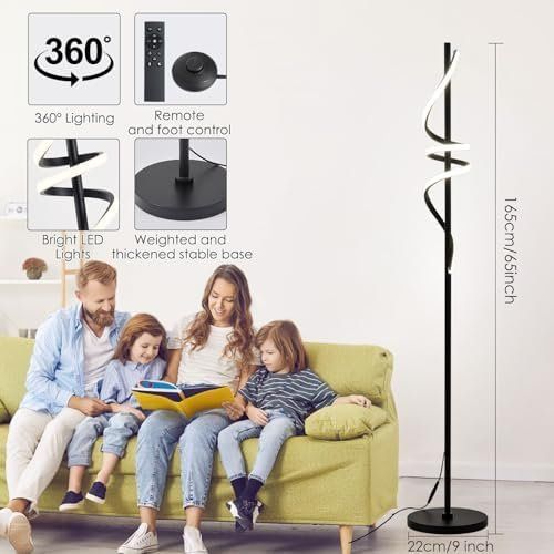 Lampes: Wohnzimmer Modern LED Dimmbar Leselampe Stehleuchte mit Fern – Neuf avec emballage d'origine à Hundwil par Stallone6 3
