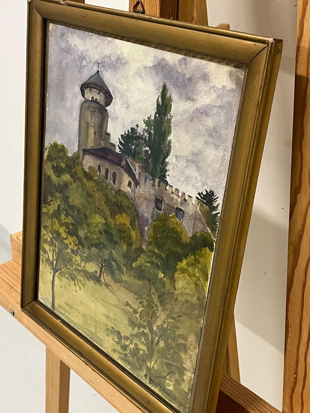 Dipinti: G. OESTERHELD 1906 Ermitage Arlesheim – Usato da Basel venduto da PAUL_ART 6