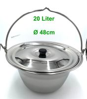 Gulaschkessel 20 Liter Edelstahl Kessel Suppentopf Zubehör