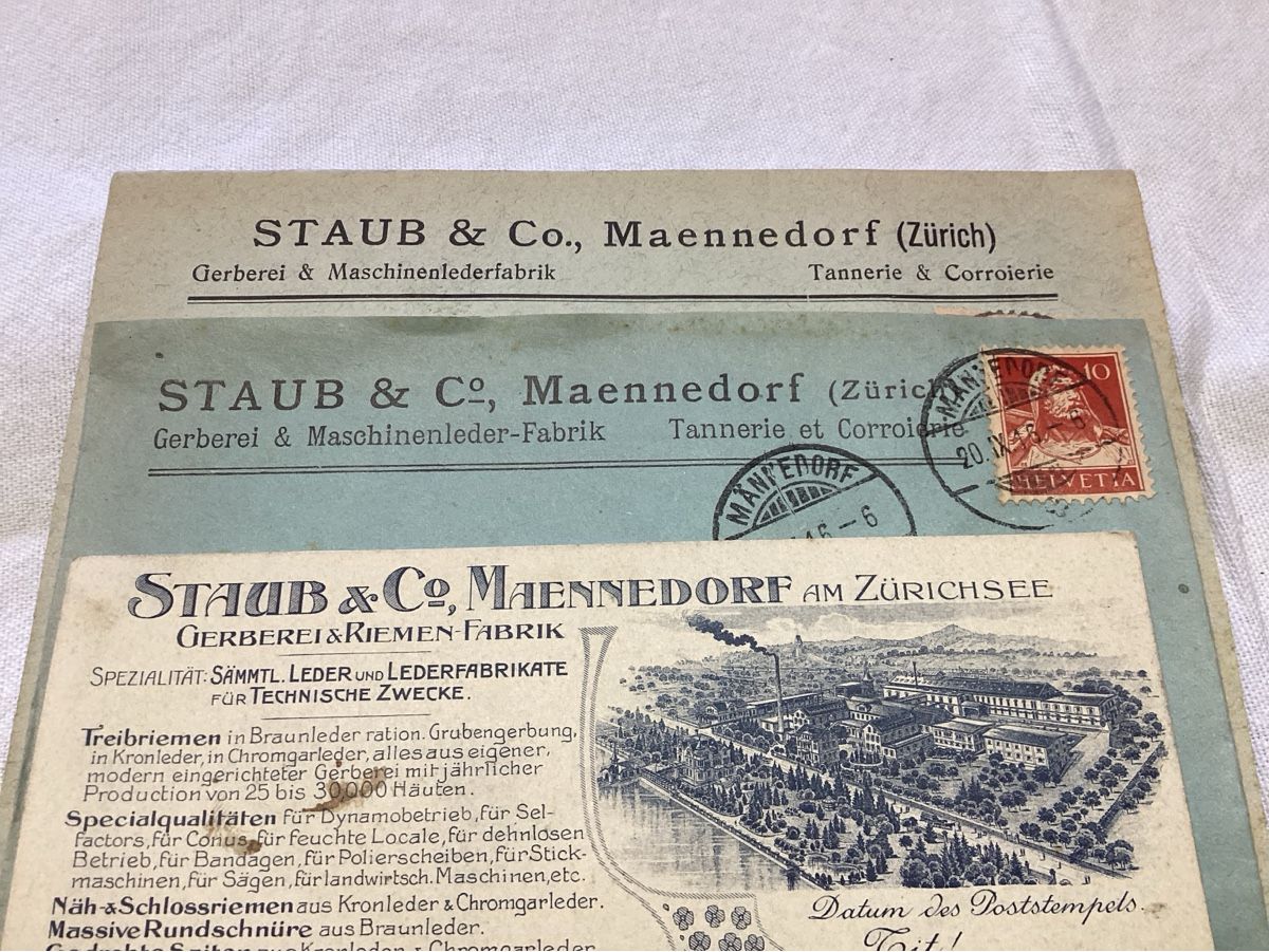 Cartoline postali: Maennedorf 3 documents commerciaux 1916-1917 – Usato da Luc (Ayent) venduto da Rebouille 5