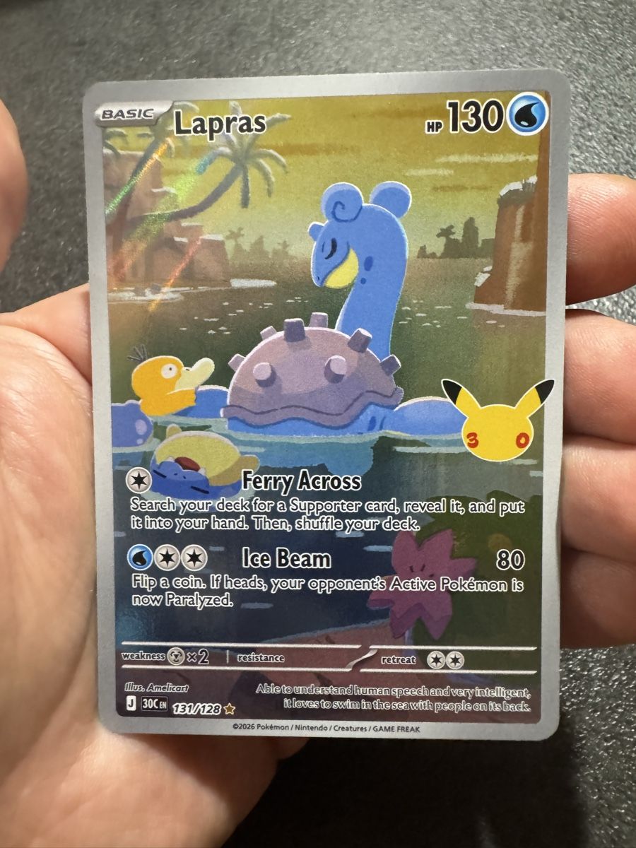 Karten: Lapras 131/128 30th anniversary EN – Neu und originalverpackt aus Meyrin von pid_ynr9