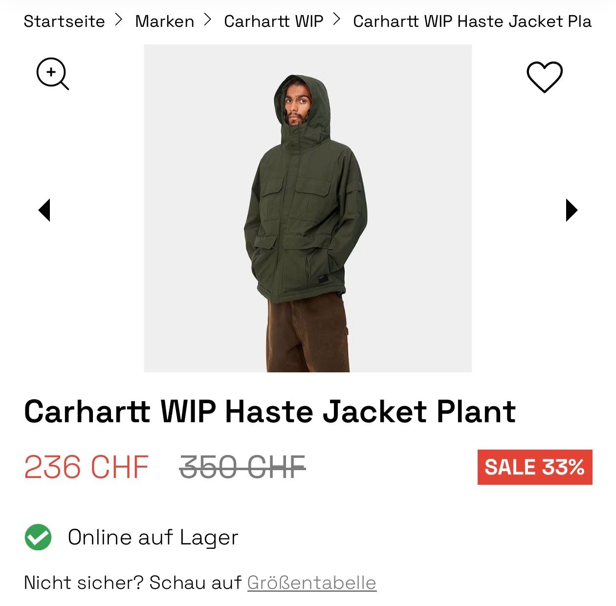 Carhartt Giacche: Carhartt WIP Haste Jacket – Usato da Zürich venduto da jme_7fbb 4
