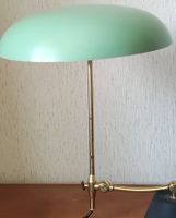 Vintage Tischlampe Messing mintgrün (BAG Turgi)