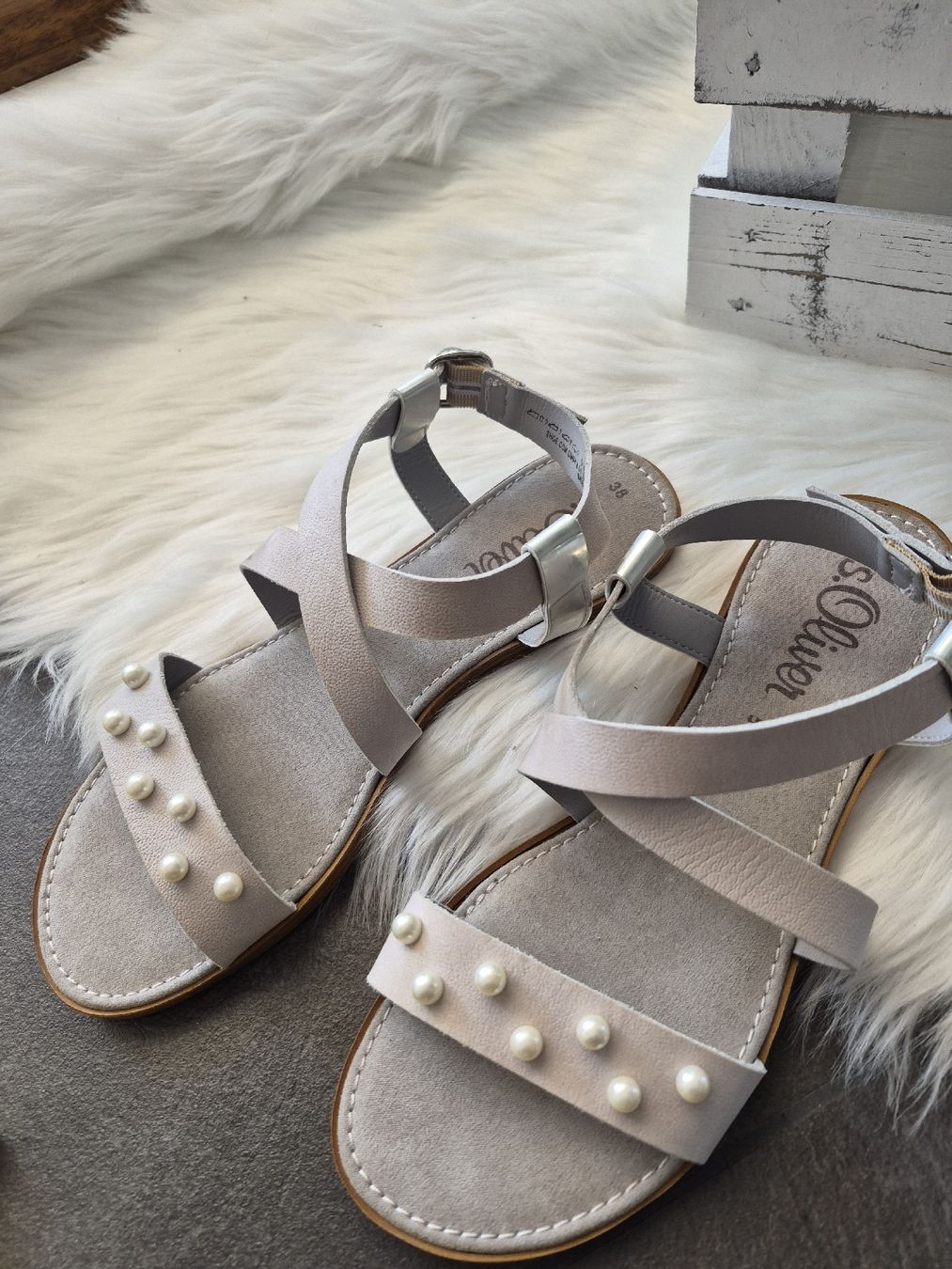 S.Oliver Scarpe da donna: S. Oliver Sandalen hellgrau Grösse 38 – Nuovo (secondo la descrizione) da Altdorf SH venduto da MR2509 3