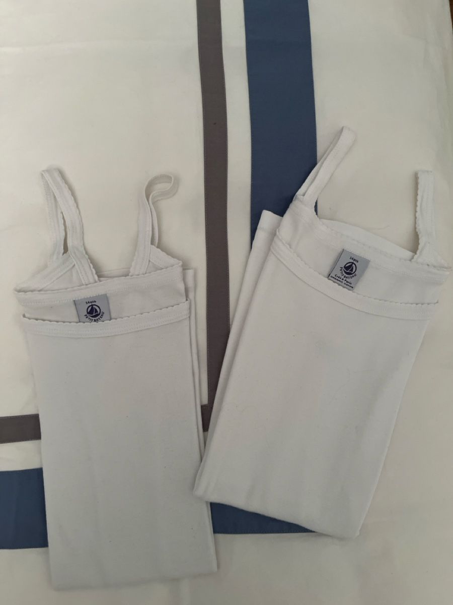 Petit Bateau Unterwäsche: 2 canotte 100% cotone bianche Petit bateau – Neu (gemäss Beschreibung) aus Rüschlikon von ant_5v7g 2