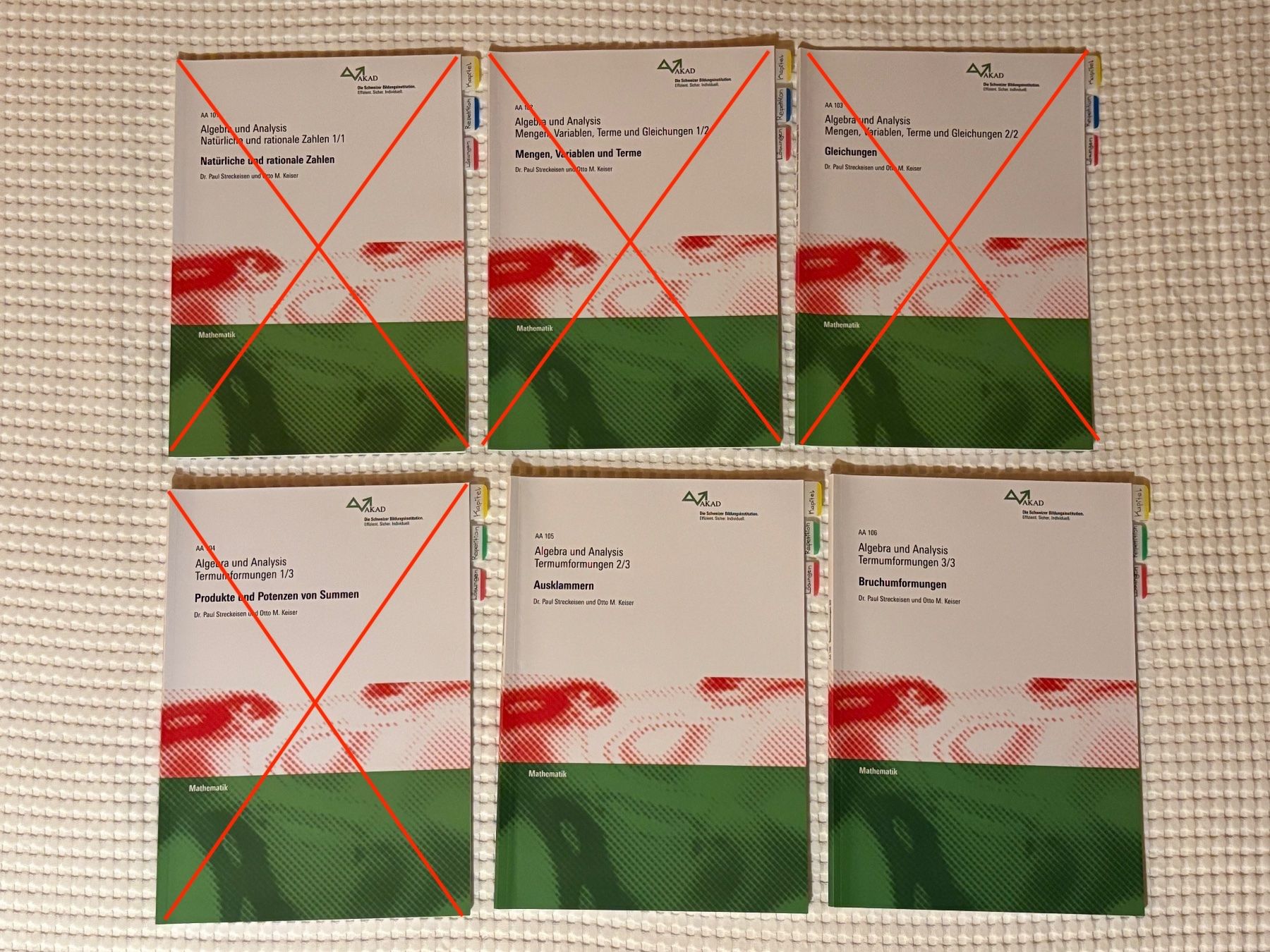 Libri: AKAD Algebra Analysis: Grundlagen inkl. Übungshefte – Usato da Chur venduto da smart.shopper 1